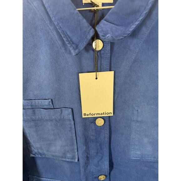 Reformation Callum Denim Chore Jacket Woman’s Size Small - Picture 7 of 12